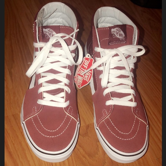 Vans Shoes Vans High Top Burgundy Shoes Poshmark